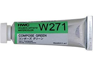 Holbein Artists' Watercolor - Bamboo Green, 15 ml tube