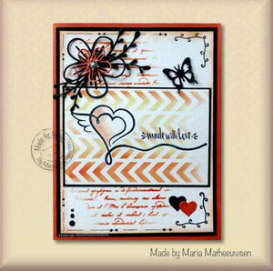 Nellie's Mixed Media Stencil A6 Size Writings (MMSA6-019)