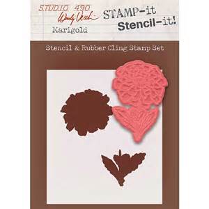 Wendy Vecchi Studio 490 Stamp-it Stencil It! Marigold (WVSTST013)