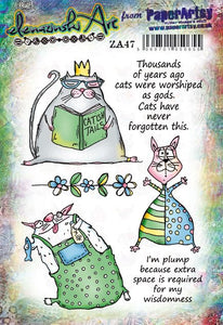PaperArtsy Stamp Set Cats by Elena Zinski (ZA47)